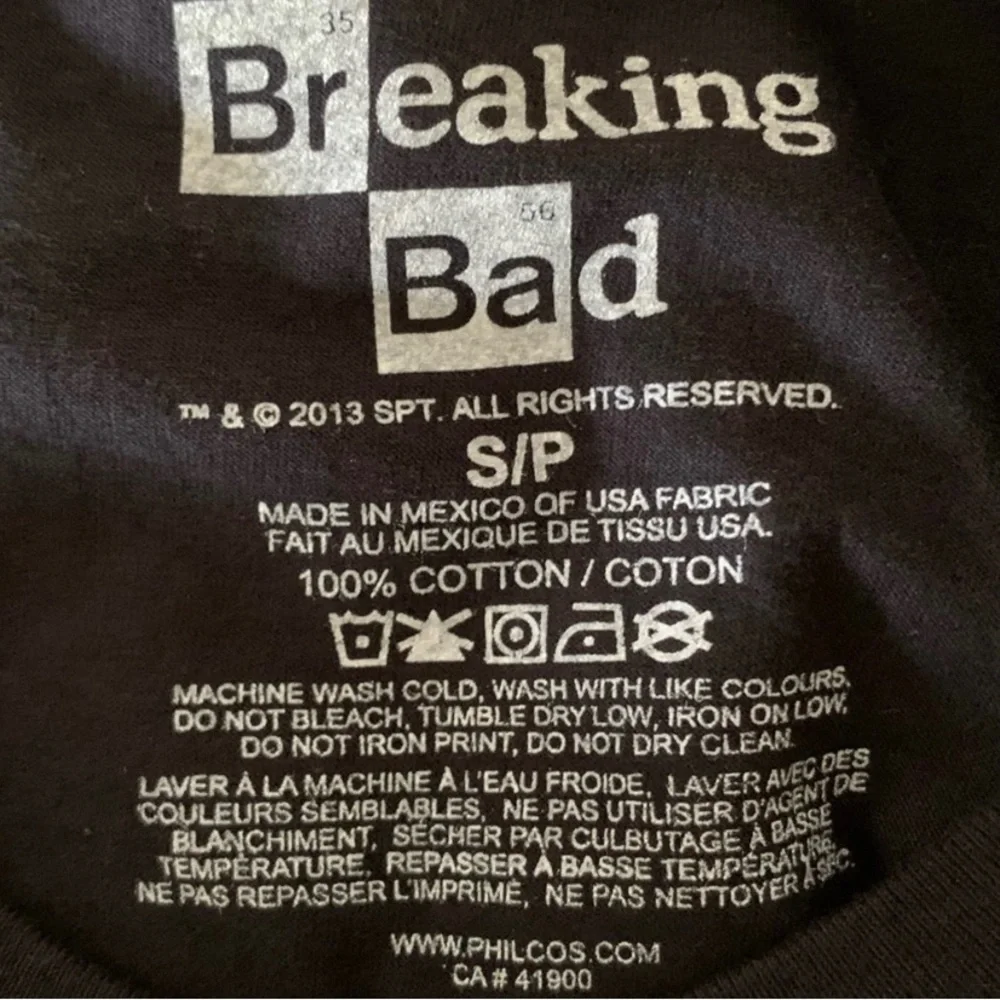 Breaking Bad Cap’n Cook Crewneck Men’s T Shirt Black & Yellow NEW - Picture 5 of 8